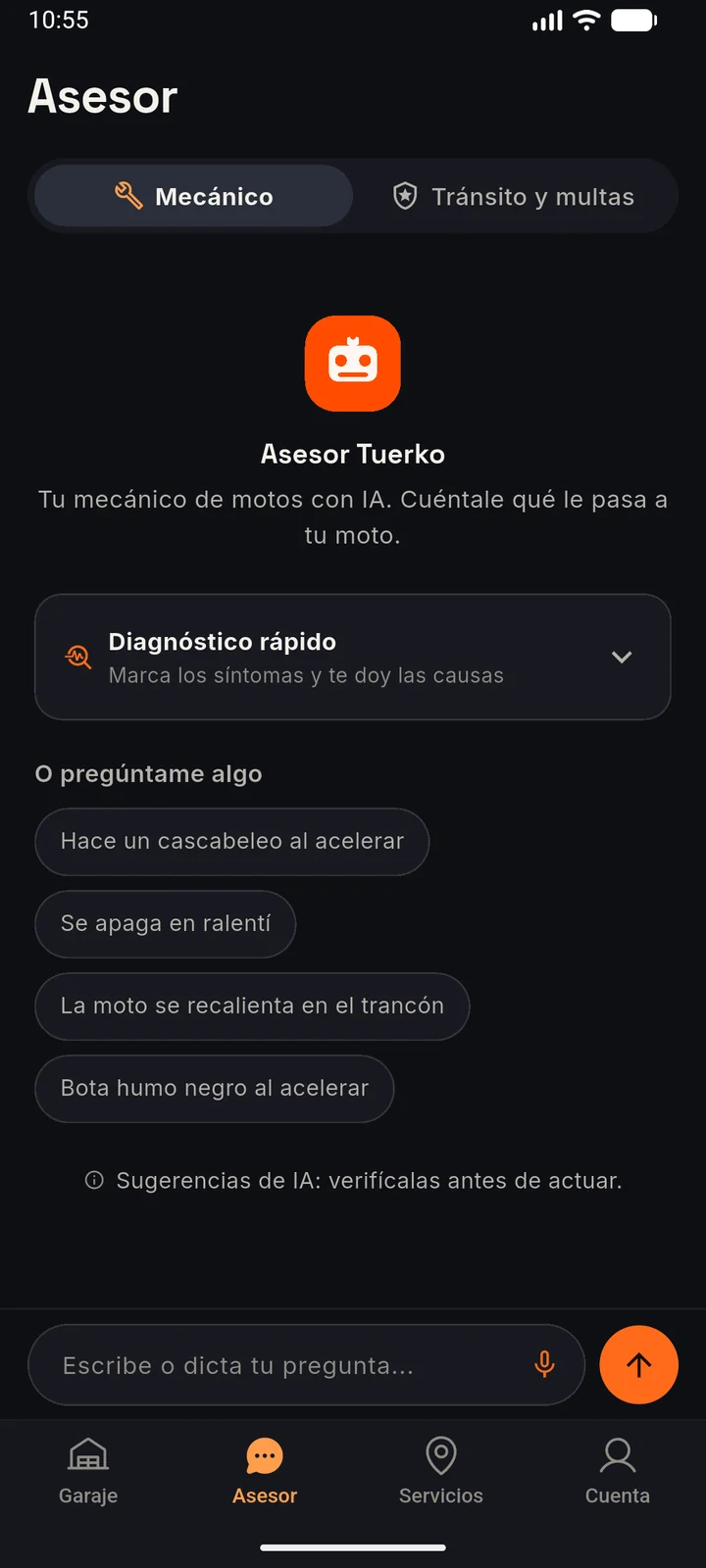 Asesor Tuerko, el mecánico con IA
